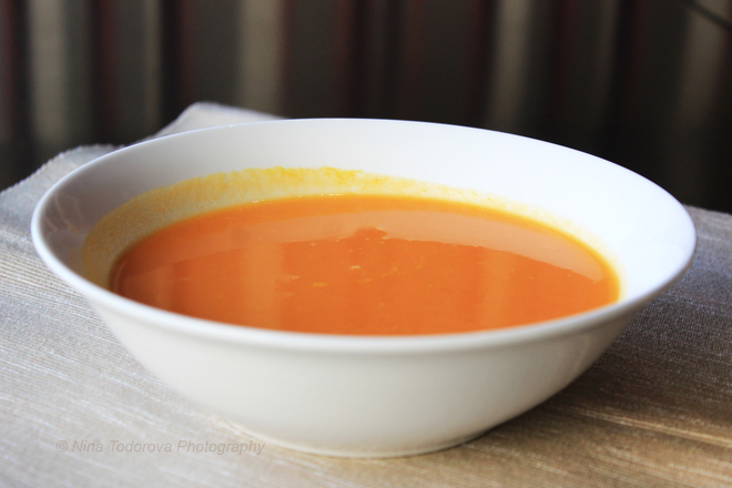 Крем супа от моркови с портокал