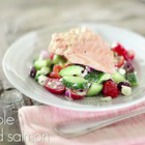 Medium gratska salata s poshirana syomga